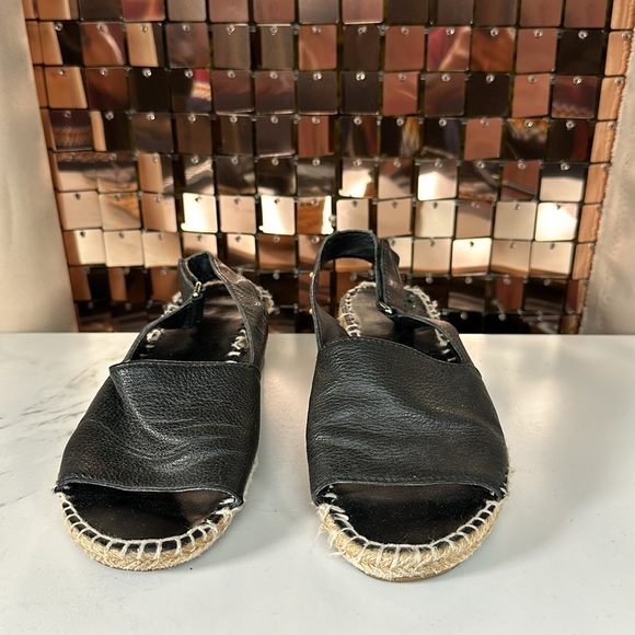 FRANCO Sarto Leather Espadrille Wedge Open Sandal Size 6M - Picture 7 of 11